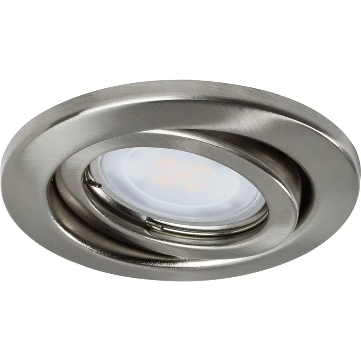 Nice Price Basic Einbauleuchten Set schwenkbar LED 3x2,6W 230V GU10 51mm Eisen gebürstet/Metall2950