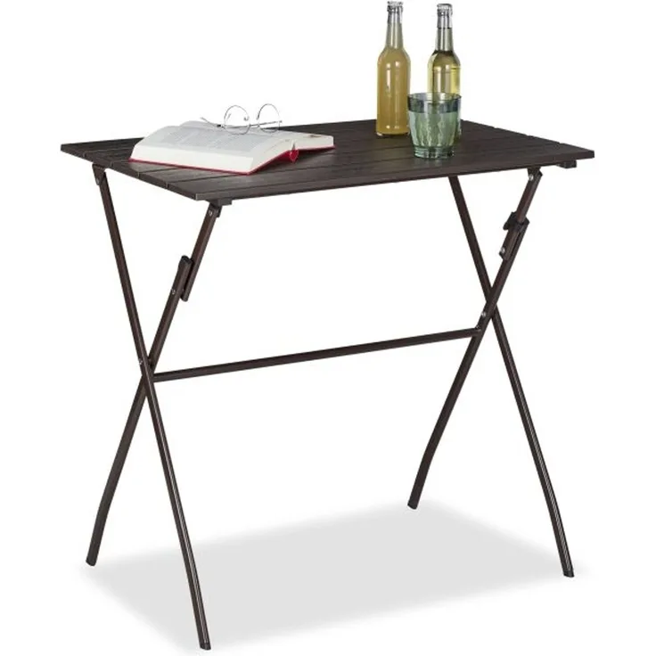 Klappbarer Gartentisch Holz-Optik
