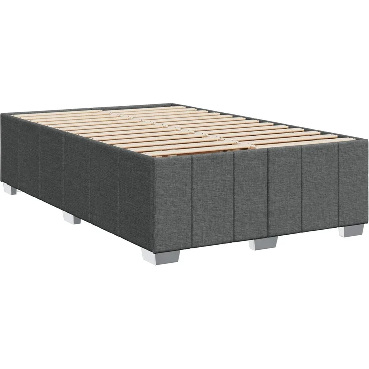 vidaXL Boxspringbett mit Matratze Dunkelgrau 120 x 190 cm Stoff 3454093 – Bild 5