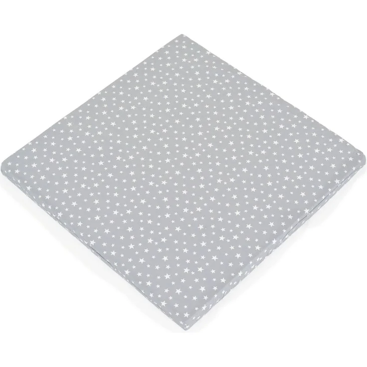 Moni Laufgittermatratze Comfort 88 x 88 x 5 cm, Babybettmatratze, Bezug waschbar grau sterne – Bild 3