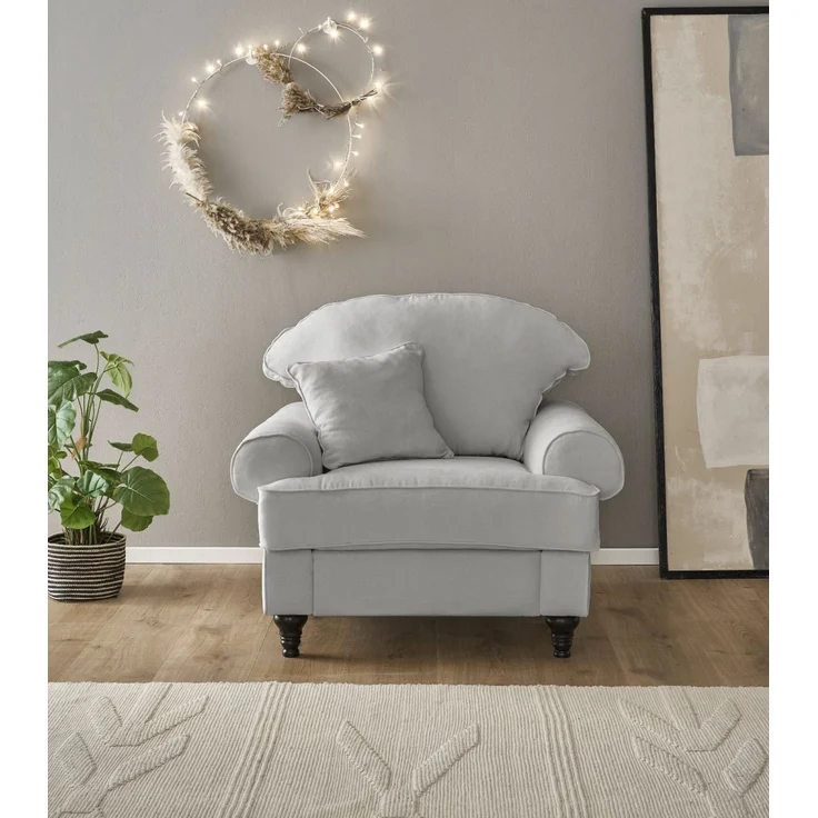 Sessel Adelina in grau 110 cm – Bild 6