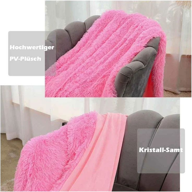Wohndecke Kuscheldecke Flauschig,Ultraweiche Fleecedecke Leichte Warme Sofadecke, TUWENA, Wohn Kuscheldecke, Gemütliche Couchdecke, Atmungsaktiv & Pflegeleicht – Bild 2
