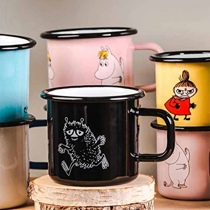 Muurla Kinderbecher Tasse Mumins Stinky Schwarz (370 ml) – Bild 5