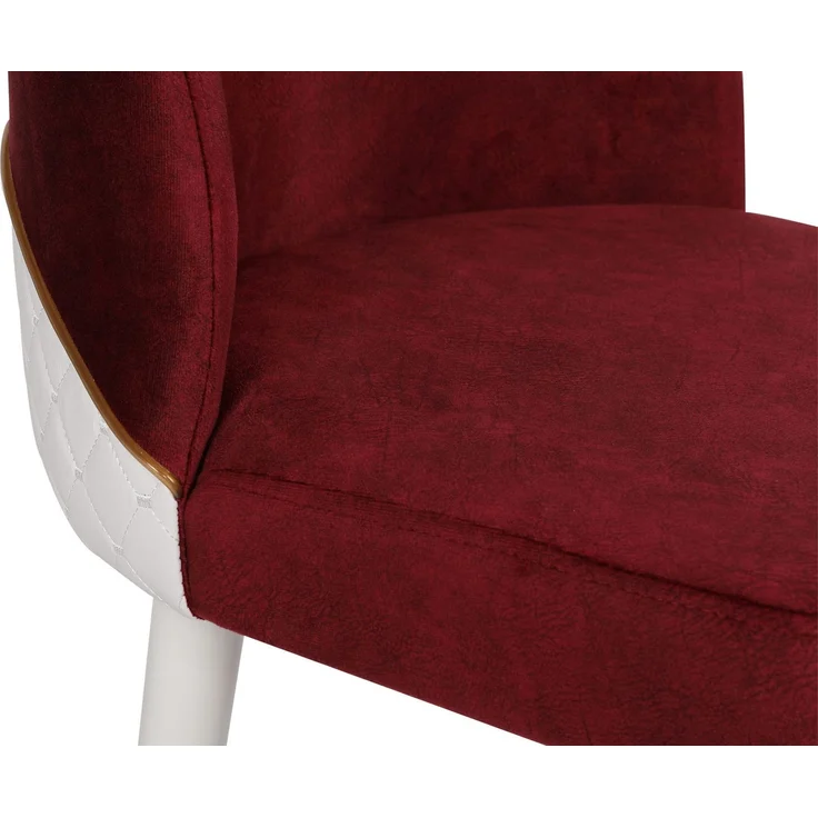Skye Decor 'Nova 081 V4' Stuhlset (4-teilig), Weinrot / Weiß, 50 x 90 x 49 cm – Bild 6