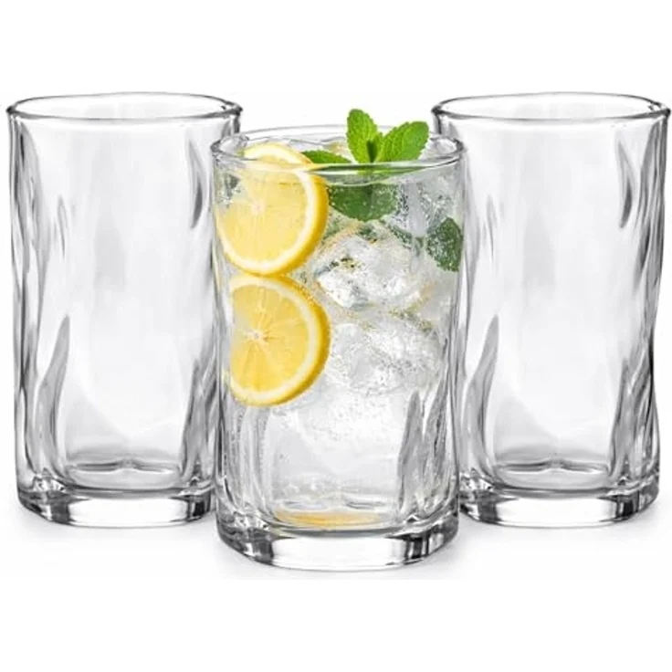 Zoha Glas Diamond Clear Glas Trinkgläser Cocktailgläser, Glas, Hitzebeständig Eiskaffeegläser Tee Wasser Saft Kaffee – Bild 1