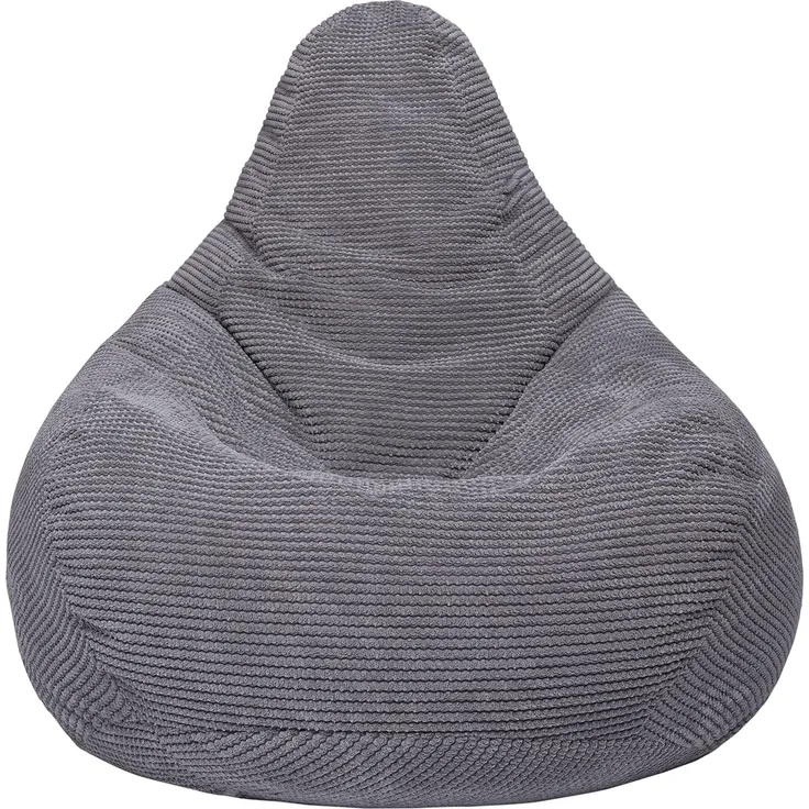 Loft 25 Sitzsack mit Hoher Rückenlehne für Erwachsene | Cordstoff, Innenfutter | Ergonomisches Design für Körperunterstützung (Holzkohle, Sitzsack)