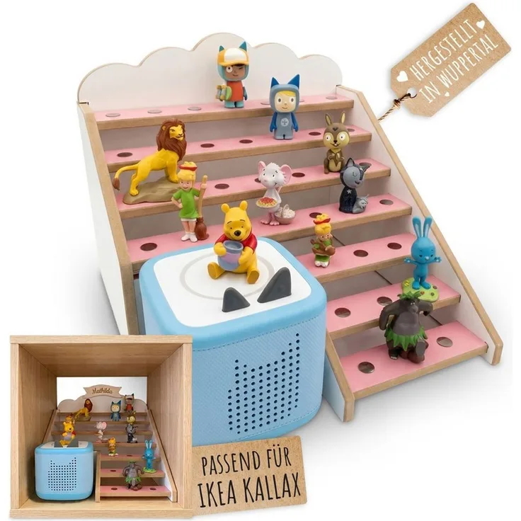 Holzura Kinderregal Tonie Regal für IKEA KALLAX – magnetisch – für ca. 50 Toniefiguren