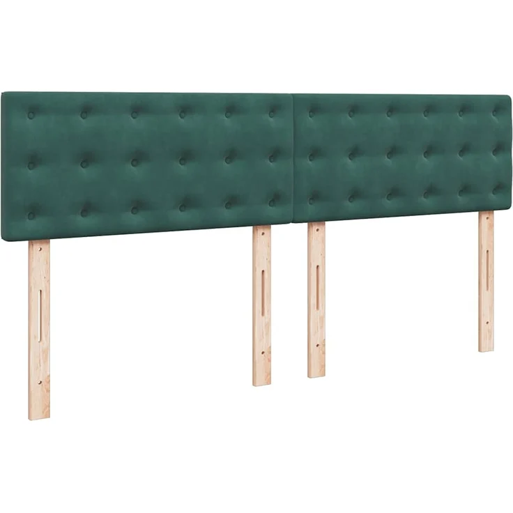vidaXL Boxspringbett mit Matratze Dunkelgrün 180x200 cm Samt 3290121 – Bild 9