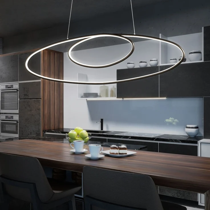 LED Hängeleuchte, Switch-Dimmer, Höhenverstellbar, L 110 cm – Bild 2