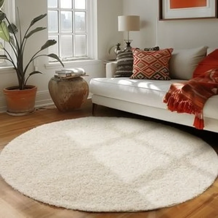 Carpettex Hochflor-Teppich Unicolor - Einfarbig, Rund, Höhe: 30 mm, Modern Kurzflor Teppich Wohnzimmer Abstrakt Design Rosa Pflegeleicht – Bild 6
