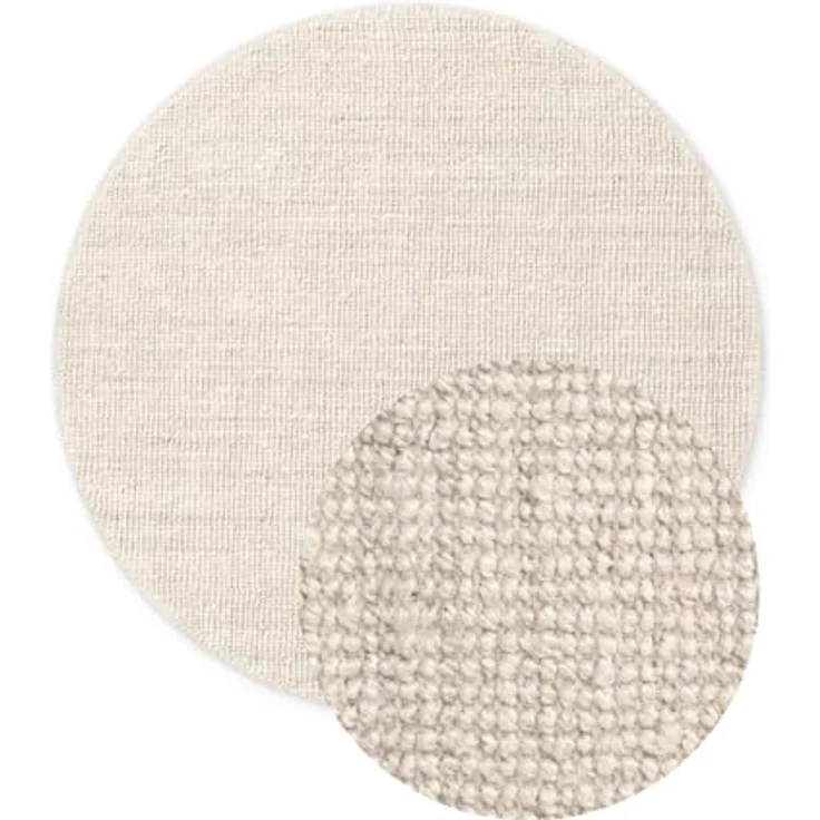 Hanse Home Jaipur Juteteppich - Natur Wohnzimmerteppich aus 100% Jute, Handgewebt & Natürlich - Robust & Pflegeleicht - Boho Naturfaser Jute Teppich für Wohnzimmer, Schlafzimmer - Weiß, Ø 160 cm – Bild 2