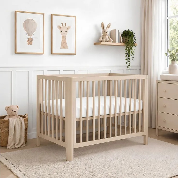 Baby-Delux Babybett Lio Schutzgitter umbaubar, Kinderbett Gittebett 60x120 Barriere Matratze