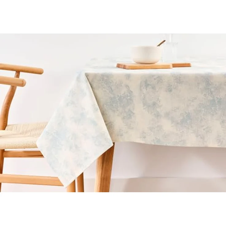 Belum 0120-403 Tischdecke, schmutzabweisend, Größe 155 x 155 cm, extra weich, Mehrfarbig, Tischdecke aus 100% Bio-Baumwolle, Stoff aus 100% Bio-Baumwolle – Bild 1