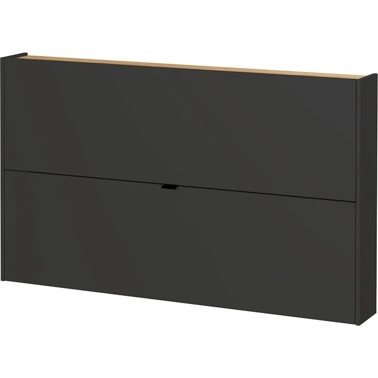 Lomadox Schuhschrank ABERDEEN-01 mit 2 Klappen, graphit, 140cm breit – Bild 3