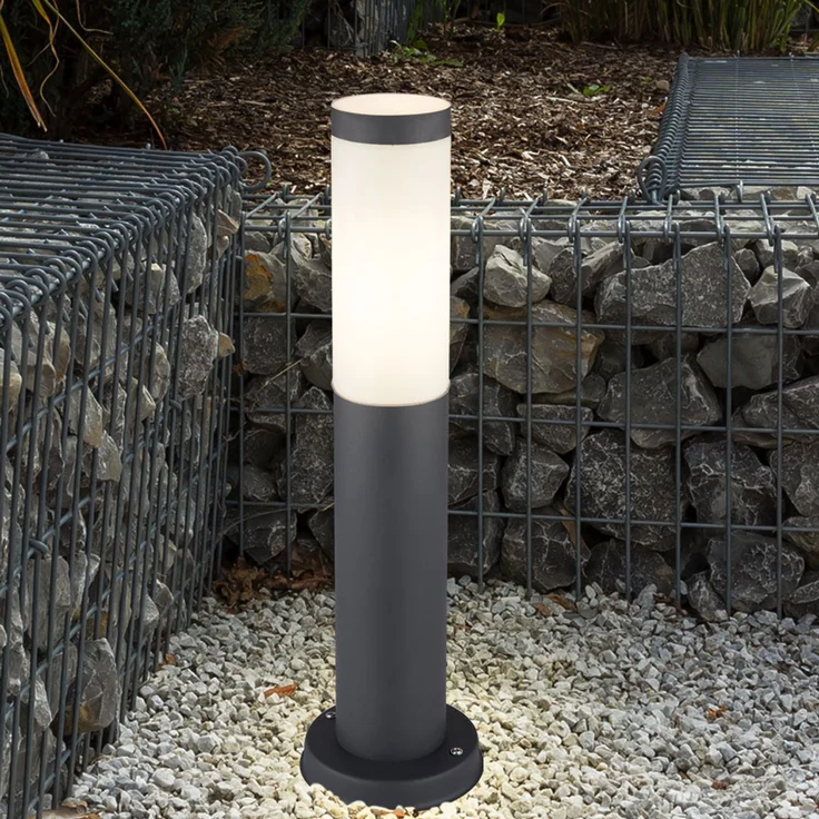 4er Set Sockelleuchte, Edelstahl anthrazit, Höhe 45 cm – Bild 10