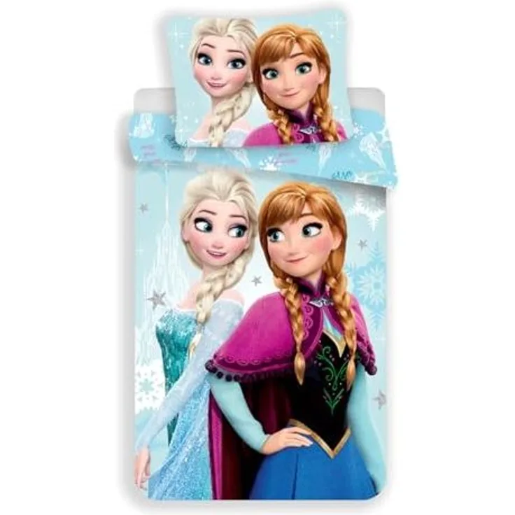 Disney Frozen Bettwäsche Set – Baumwolle Kinderbettwäsche 140x200 + 70x90 cm