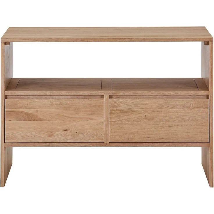 Vente-unique - Waschbeckenunterschrank aus Massivholz Eiche - Hell Natur - 110 cm - CAVIZO – Bild 3