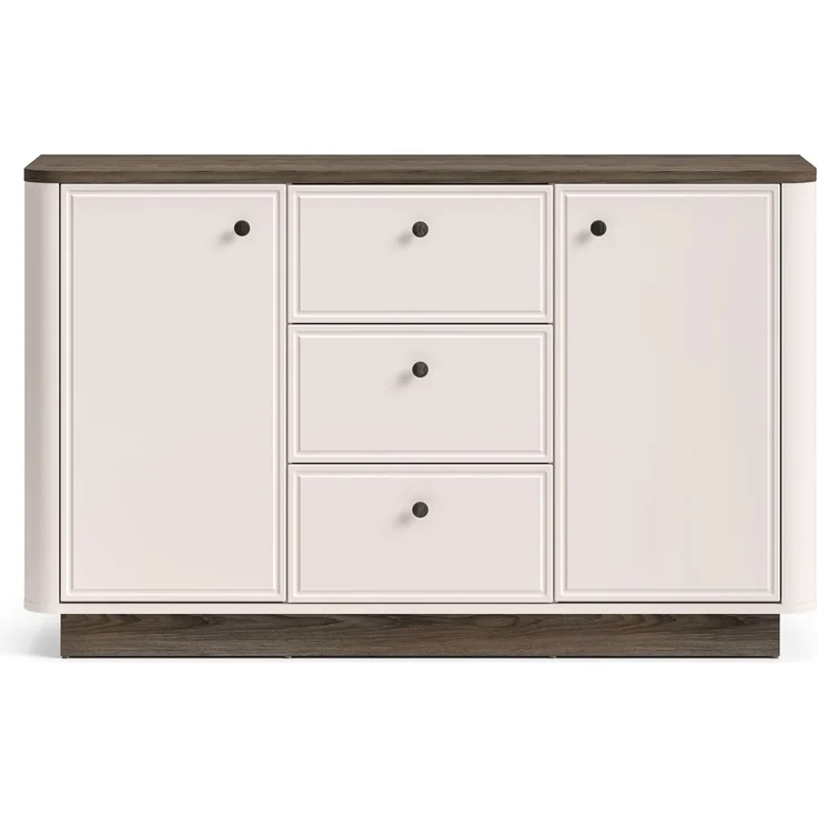 Selsey 'Vilavio' Sideboard 2-türig, 3 Schubladen, Kaschmir/Eicheoptik Dunkel, 138 cm – Bild 6