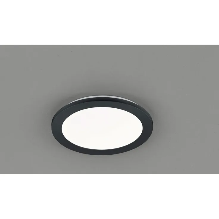 LED Deckenleuchte CAMILLUS, Schwarz Matt, Durchmesser 26cm