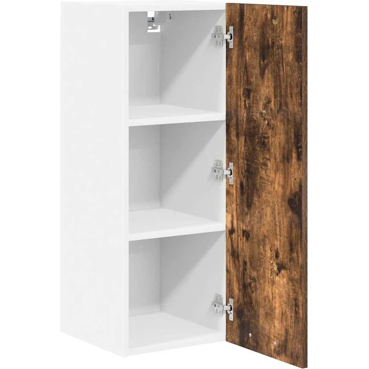 vidaXL Hängeschrank 2 stk. Geräucherte Eiche und Weiß Holzwerkstoff 884251 – Bild 5
