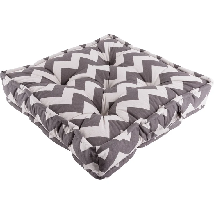 GO-DE Bodenkissen 60 cm x 60 cm x 12 cm, grau 70% Baumwolle/30% Polyester Kissen – Bild 2