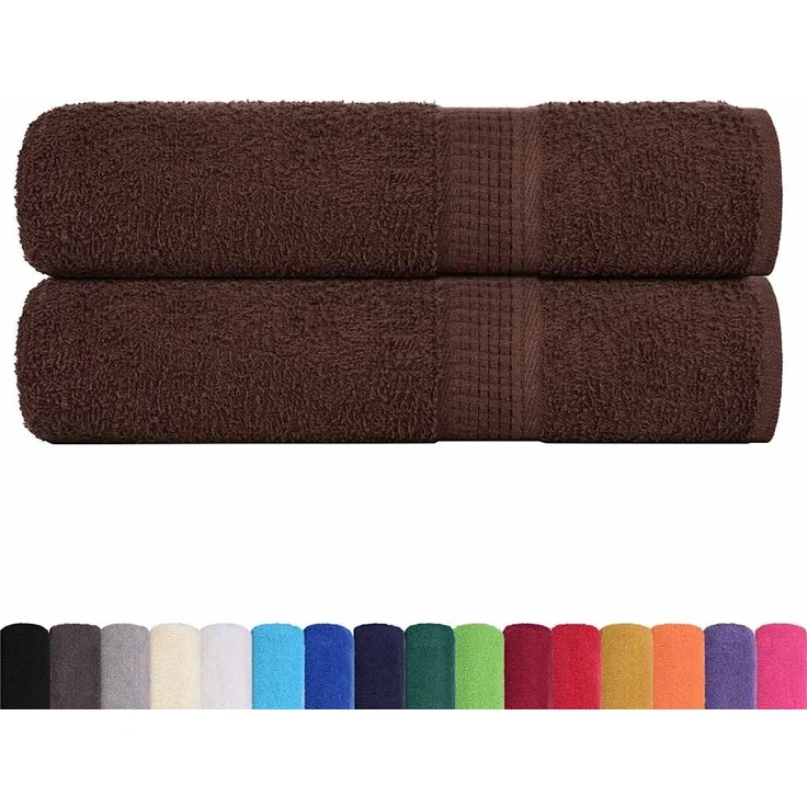 vidaXL Duschtücher FROGN 2 Stk. Braun 70x140 cm 360 g/m² 136761 – Bild 2