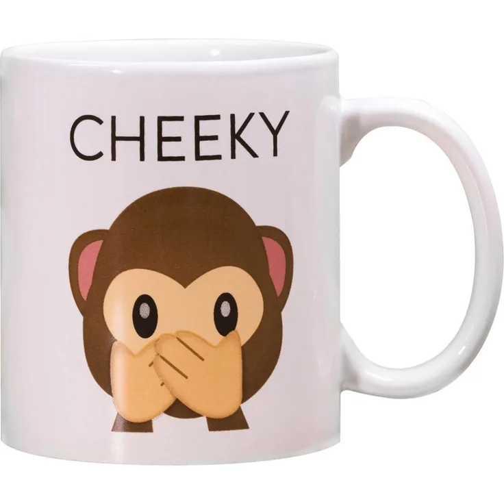 Thumbs Up CHKMUG Cheeky Emoji Tasse, Keramik, weiß, 10 x 6 x 24. 3 cm