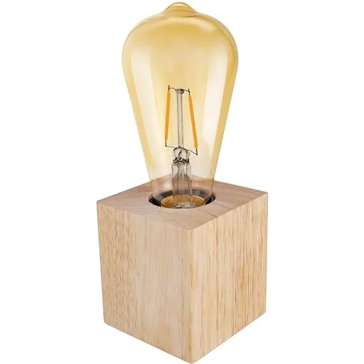 Osram Tischleuchte 1906 Edison E27 2,5W, 2400K, Holz braun, 220 lm, Vintage-Stil, austauschbar – Bild 1