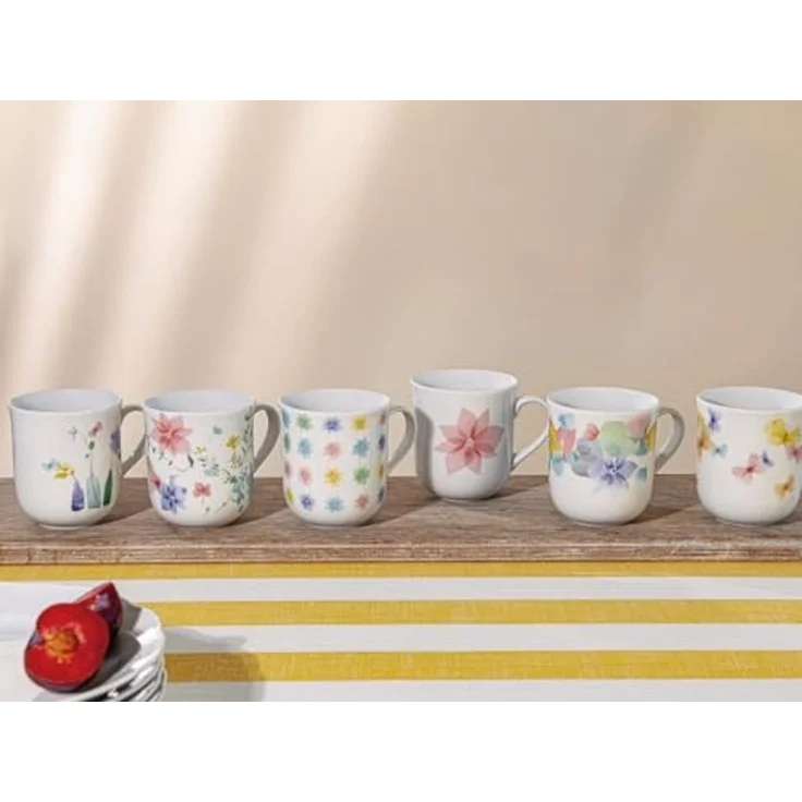Hutschenreuther Frühlingsgrüße Becher mit Henkel Motiv 5 Blumenvasen – Bild 3