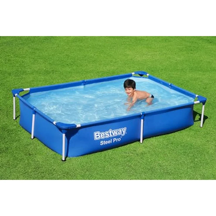 Bestway 1200 l Gerahmter Pool Stahlrahmen Blau 221x150 cm, 3 kg – Bild 6