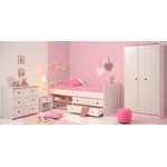 Parisot Kinderzimmer und Jugendzimmer Smoozy in weiß Kiefer Set 4-tlg.