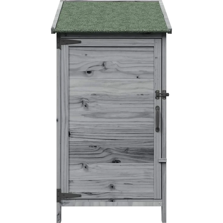 vidaXL Gartenschuppen Grau 59 x 56 x 113,5 cm Massivholz aus Fichte 42033438 – Bild 5