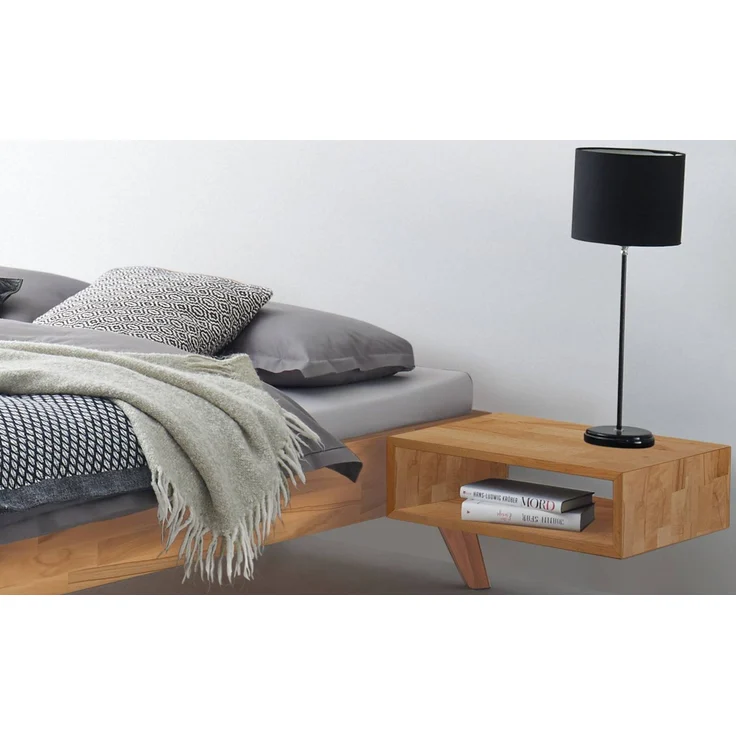 Hasena Massivholzbett Calvari Kernbuche natur, kopfteillos 180x210 cm, Komforthöhe 25 cm – Bild 3