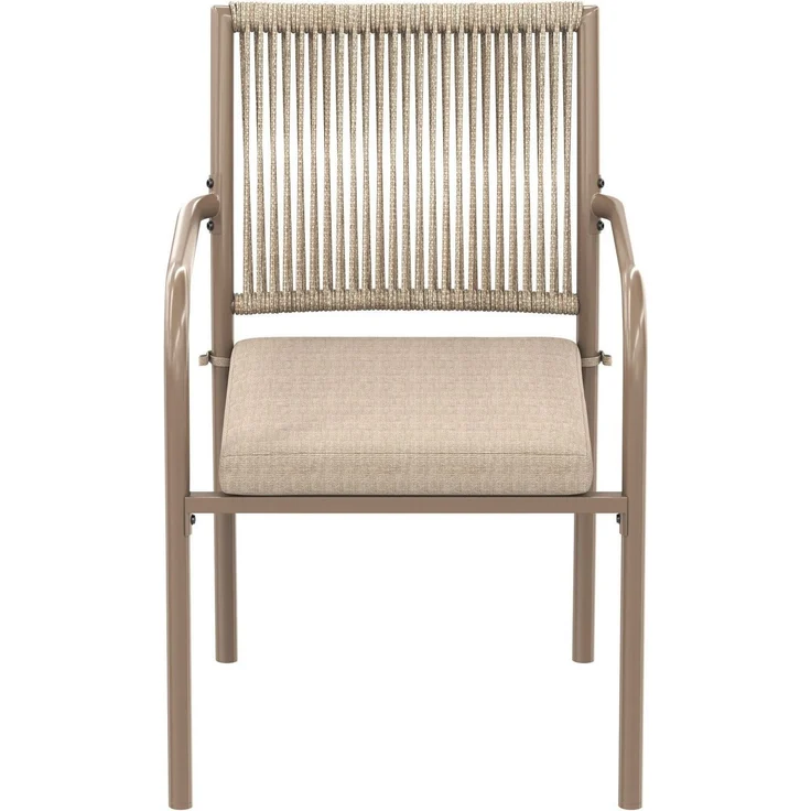 Gartenlounge-Set mit rundem Glastisch und 4 Stühlen, 5-teilig, Loungeset, Essgruppe für Garten – Bild 10