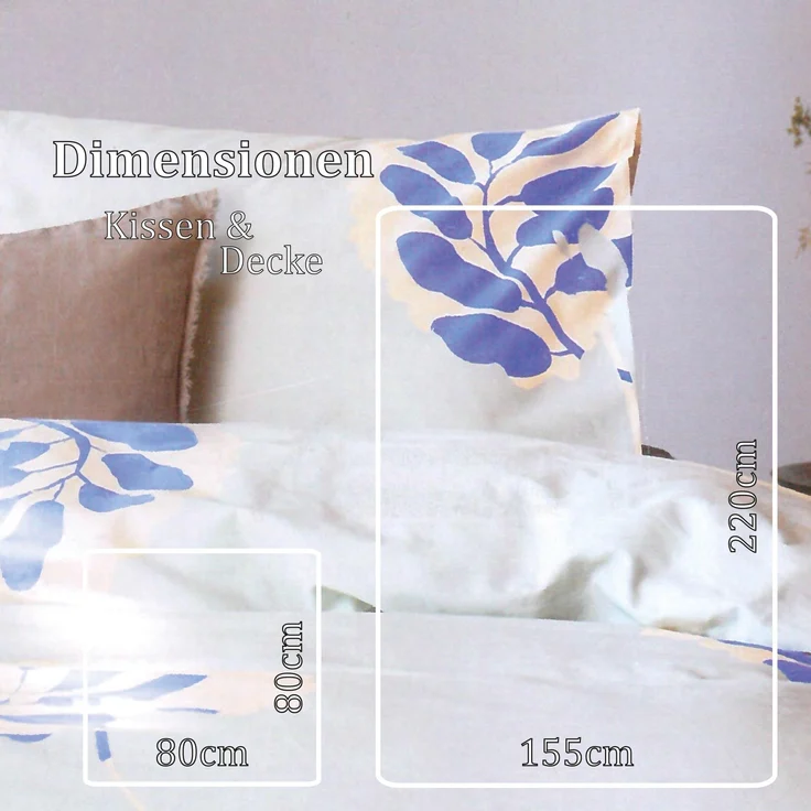 Bettwäsche Walra (155x220cm) Remade Romantic Leaves – Bild 3