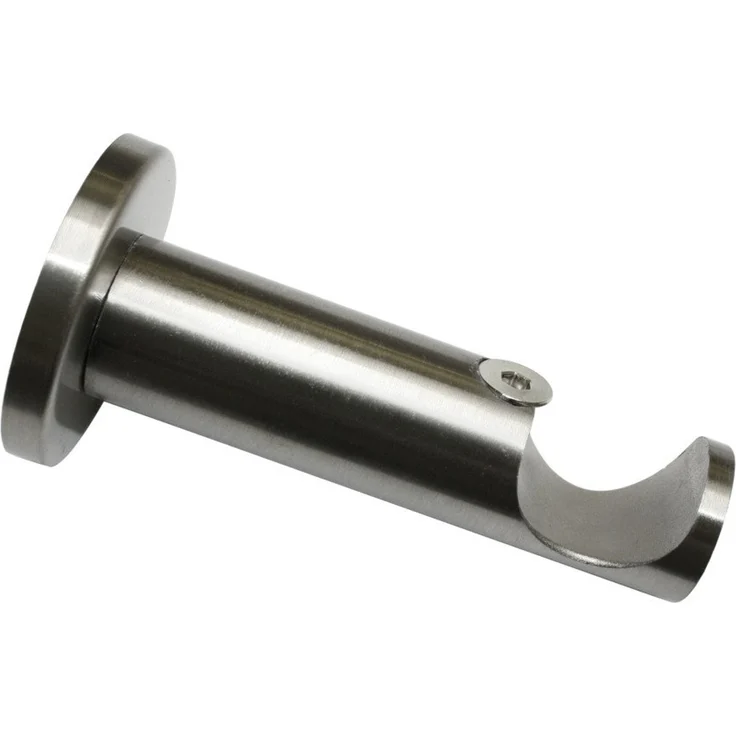 Gardinia Wandträger für Gardinenstange mit Innenlauf Windsor edelstahl-optik Ø 25 mm – Bild 1