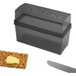 WestCraft Brotkorb 1er, 2er, 4er Knäckebrot Box Set, für Sauerteig, Roggen Crisp Knäcke, Kunststoff (BPA frei), (1-tlg), Schweden Knäcke Brot in Scheiben, Aufbewahrung, kleine Mini Brotbox