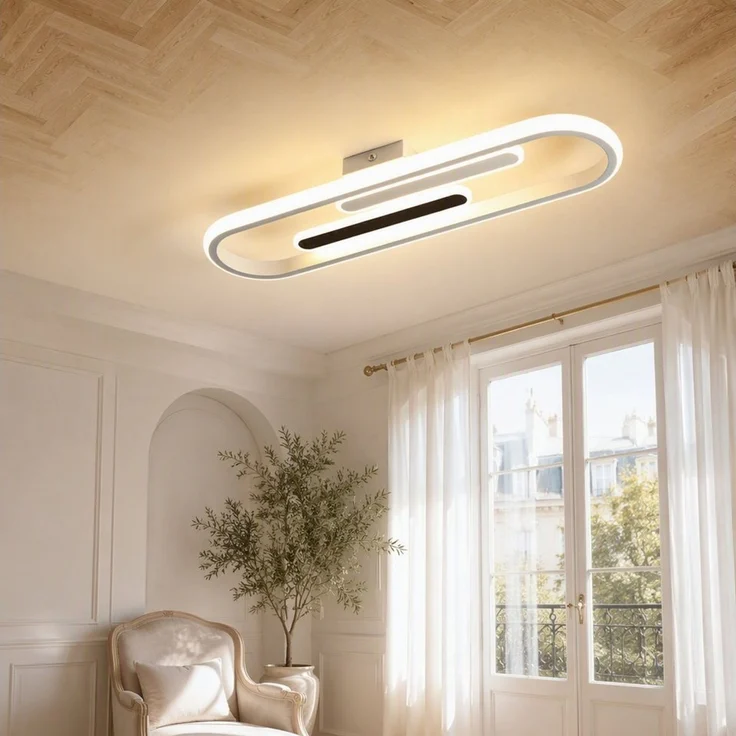 BlingBin LED Deckenleuchte 47cm Deckenlampe 29W 3400 lm warmweiß moderne LED Lampe, LED fest integriert, Tageslichtweiß, für Esstisch, Wohnzimmer und Büro – Bild 3