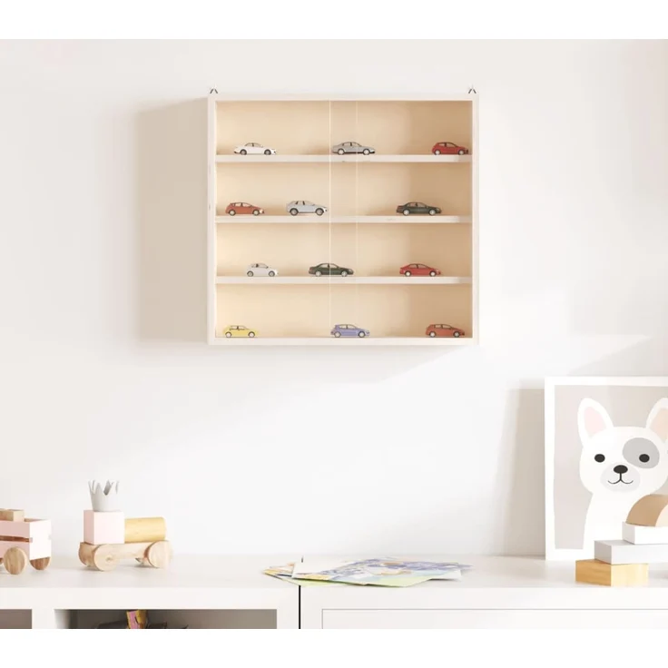 vidaXL Sammlervitrine aus Holz mit Türen 40x8,5x37 cm 4017385 – Bild 2