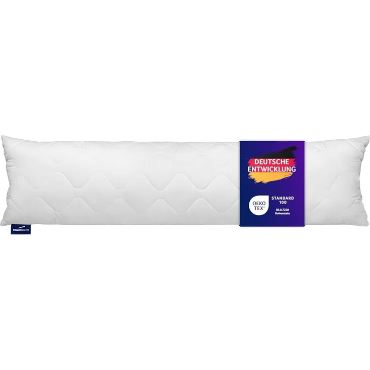 Traumnacht Seitenschläferkissen aus softer Microfaser, 2. 000 Gramm Füllgewicht mit Reißverschluss, 40x200 cm, waschbar, Öko-Tex zertifiziert, entwickelt in Deutschland