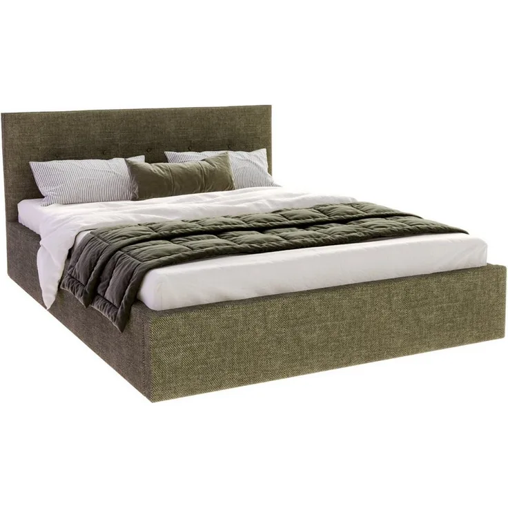 FDM BOHO Polsterbett 90x200-180x200cm, modernes Bettgestell mit Bettkasten und hochwertigem Ottawa Bezug, gerades Kopfteil, MADE IN EU