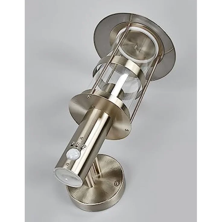 Lindby Außen-Wandleuchte Noemi, Edelstahl Alu IP44mit Bewegungsmelder, 1 x 60 W – Bild 5