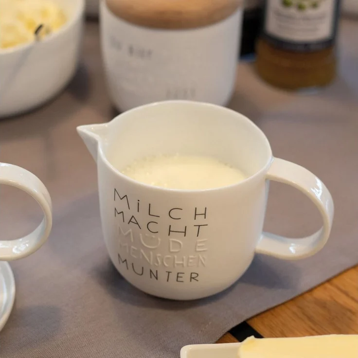 Räder Milchkännchen räder Guten Morgen Milchkännchen Milch macht müde Menschen munter Weiß – Bild 2