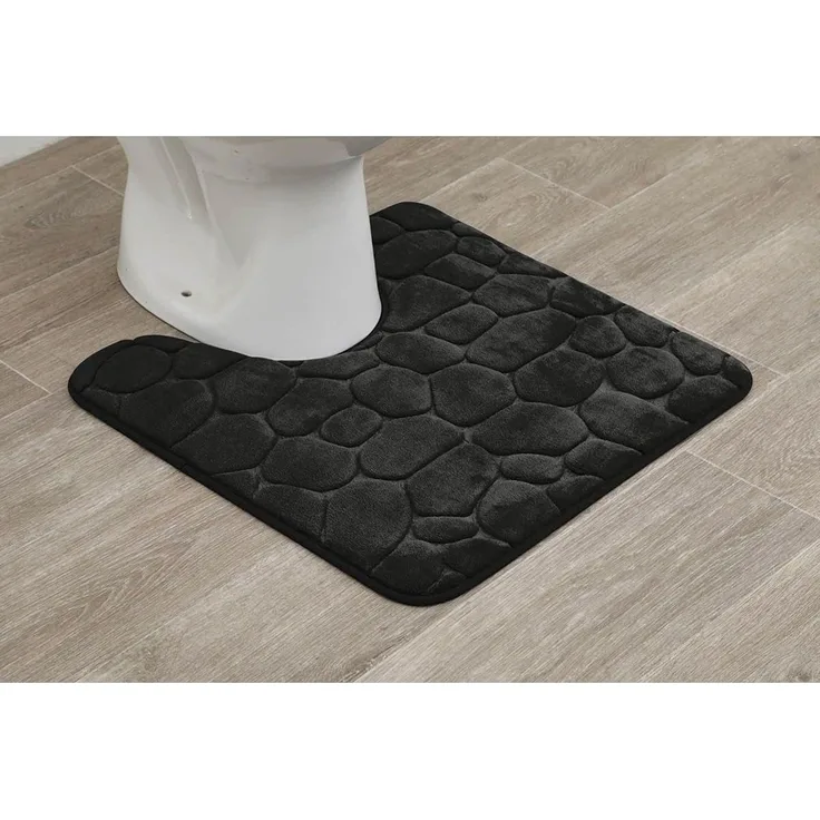 LikeKa WC-Vorleger mit Ausschnitt, Weicher Badezimmerteppich Badteppich mit Memory Foam