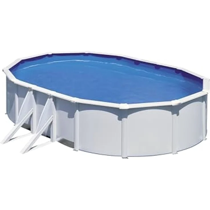 Stahlwandpool oval L500 × B300 × H120 cm – Großes Pool Komplett-Set für Familien – Bild 1