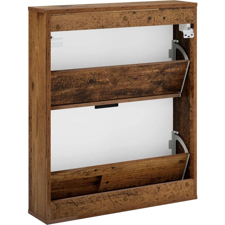 vidaXL Schuhschrank VENRAY 70 x 17 x 82 cm Holzwerkstoff Altholz 8020070 – Bild 7