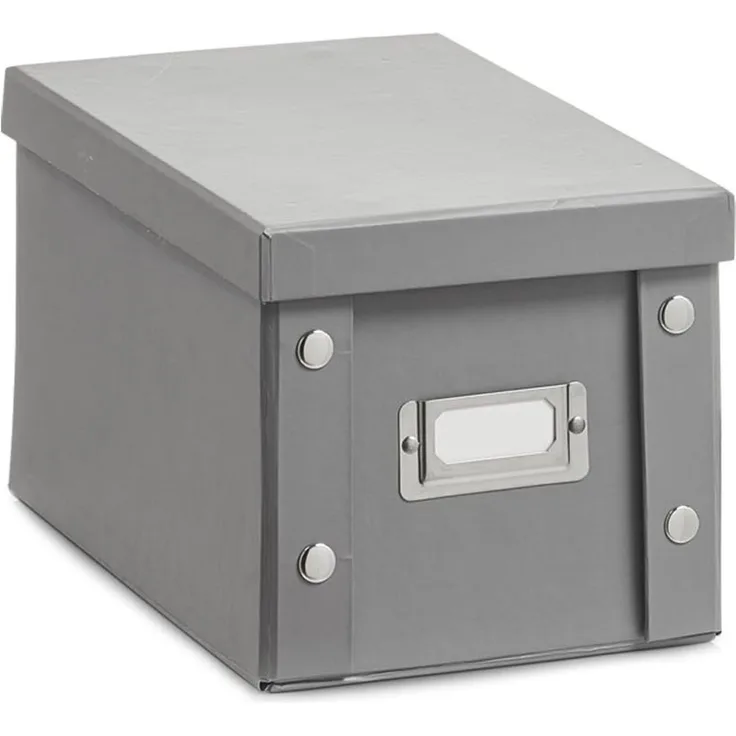 Zeller Present Aufbewahrungsbox Aufbewahrungsbox, Pappe, schwarz, 31 x 26 x 14 cm