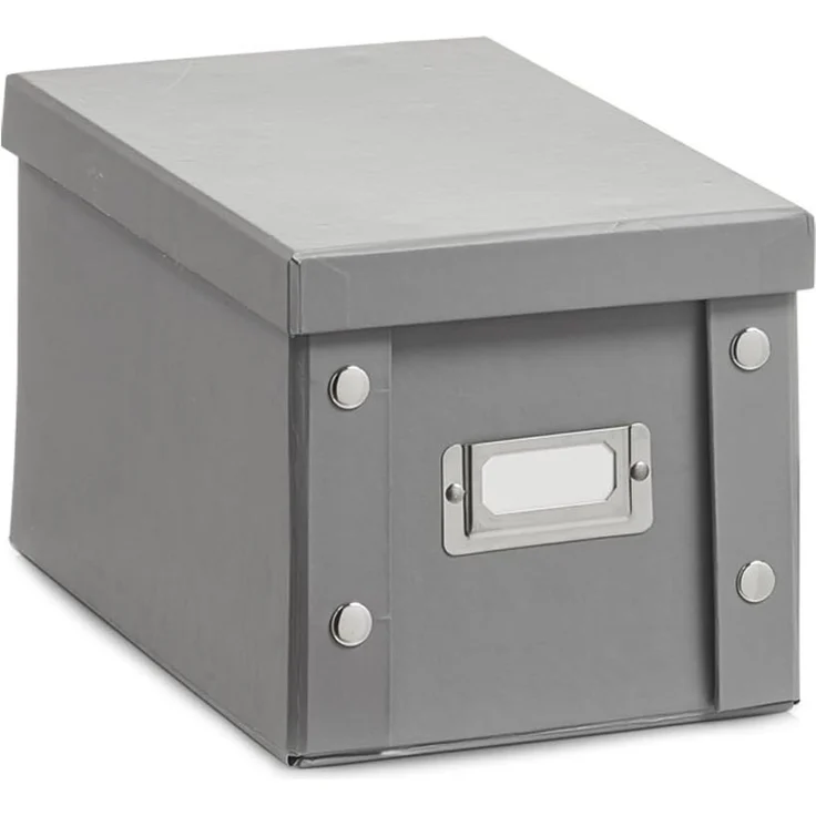 Zeller Present Aufbewahrungsbox Aufbewahrungsbox, Pappe, schwarz, 31 x 26 x 14 cm