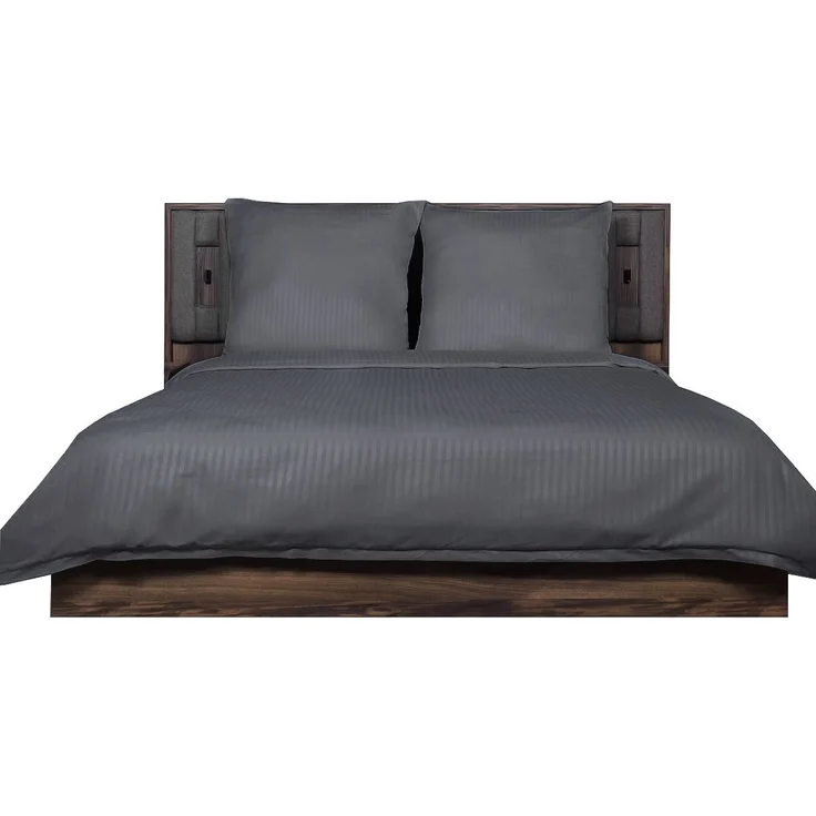 Deluxe Bettwäsche aus Mikrofaser - 140 x 200 cm mit 80 x 80 cm Kissenbezug - Anthrazit – Bild 1