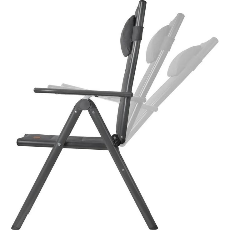 CampFeuer Klappstuhl Campingstuhl, Anthrazit, 7-fach verstellbar, Outdoor Gartensstuhl – Bild 2